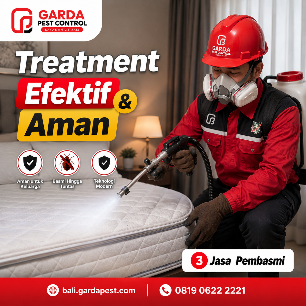 Pembasmi Kutu Kasur Hotel Bali: Solusi Cepat & Efektif Garda Pest Control