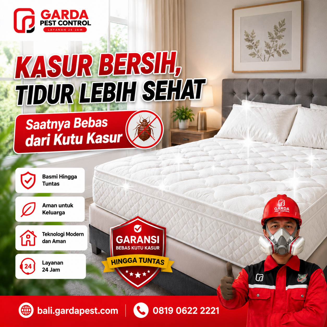 Jasa Pembasmi Kutu Kasur Bali: Mengembalikan Ketenangan Tidur Anda Bersama Garda Pest Control