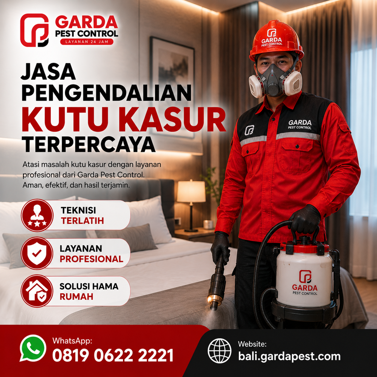 Jasa Pembasmi Kutu Kasur Villa dan Hotel Bali Bergaransi Bebas Hama